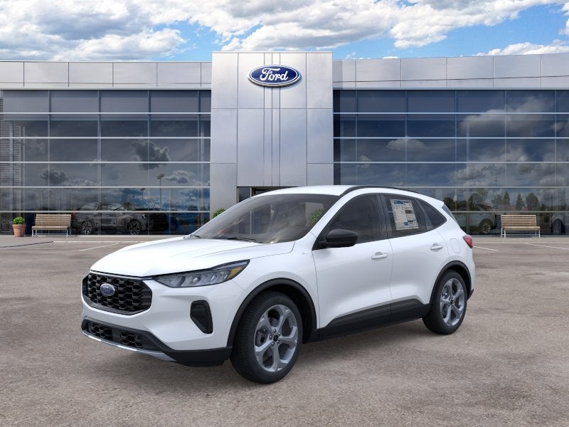 2026 Ford Escape ST-Line in Star White Metallic Tri-Coat — front three-quarter view