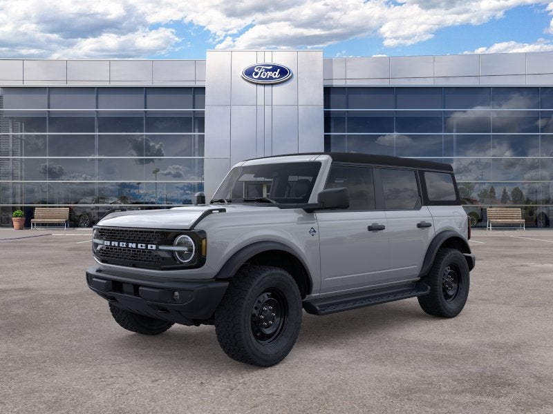 2026 Ford Bronco Outer Banks in Avalanche Gray — front three-quarter view