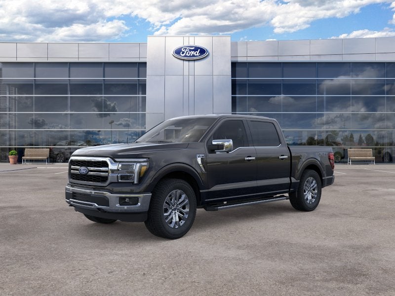 2026 Ford F-150 LARIAT in Agate Black Metallic — front three-quarter view