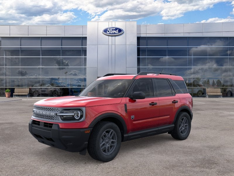 2026 Ford Bronco Sport Big Bend in Ruby Red Metallic Tinted Clearcoat — front three-quarter view