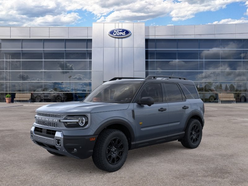 2026 Ford Bronco Sport Badlands in Azure Gray Metallic Tri-Coat — front three-quarter view